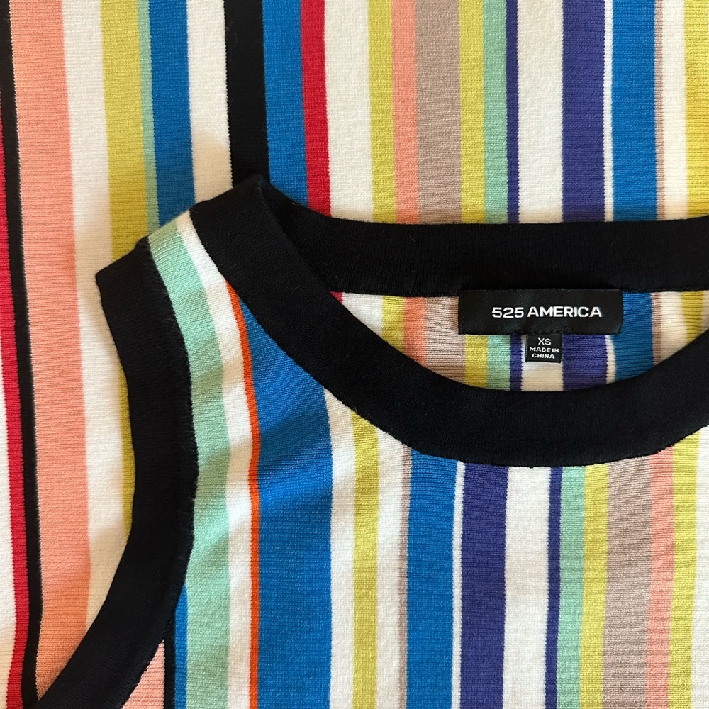 NEW 🩵 525 America Multi Stripe Knit Racer Tank